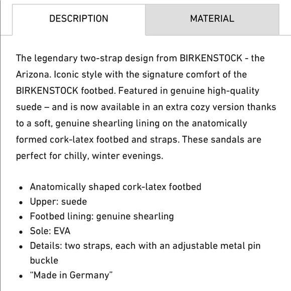 NWT Birkenstock Arizona Shearling Suede Leather Mountain View Green 8, 9, 10 - Picture 4 of 17